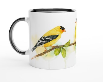 Goldfinch Bird 11oz Ceramic Mug with Colour Inside