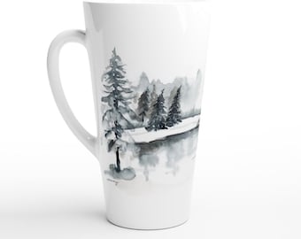 Winter Scene 17oz Ceramic Latte Mug