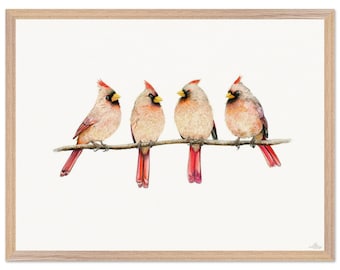 Girlfriends Wooden Framed Art Print With Museum-Quality Matte Paper