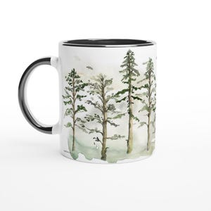Woodland Trees 11oz Keramisk Mugg med Färg Inuti bild 1