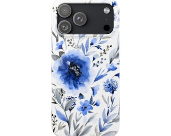 iPhone 17 Slim Case | Blue Garden