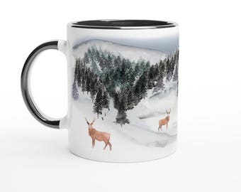 My Mountain Mug 11oz Ceramic Mug with Black Color Inside