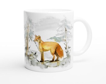 Red Fox 11oz Ceramic Mug