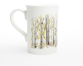 Birch Trees 10oz Porcelain Slim Mug