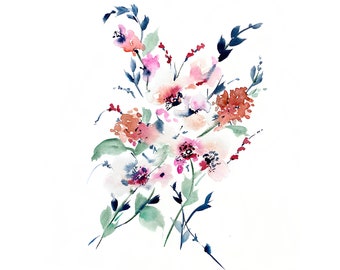 Gardenia - Original watercolour painting by Senay