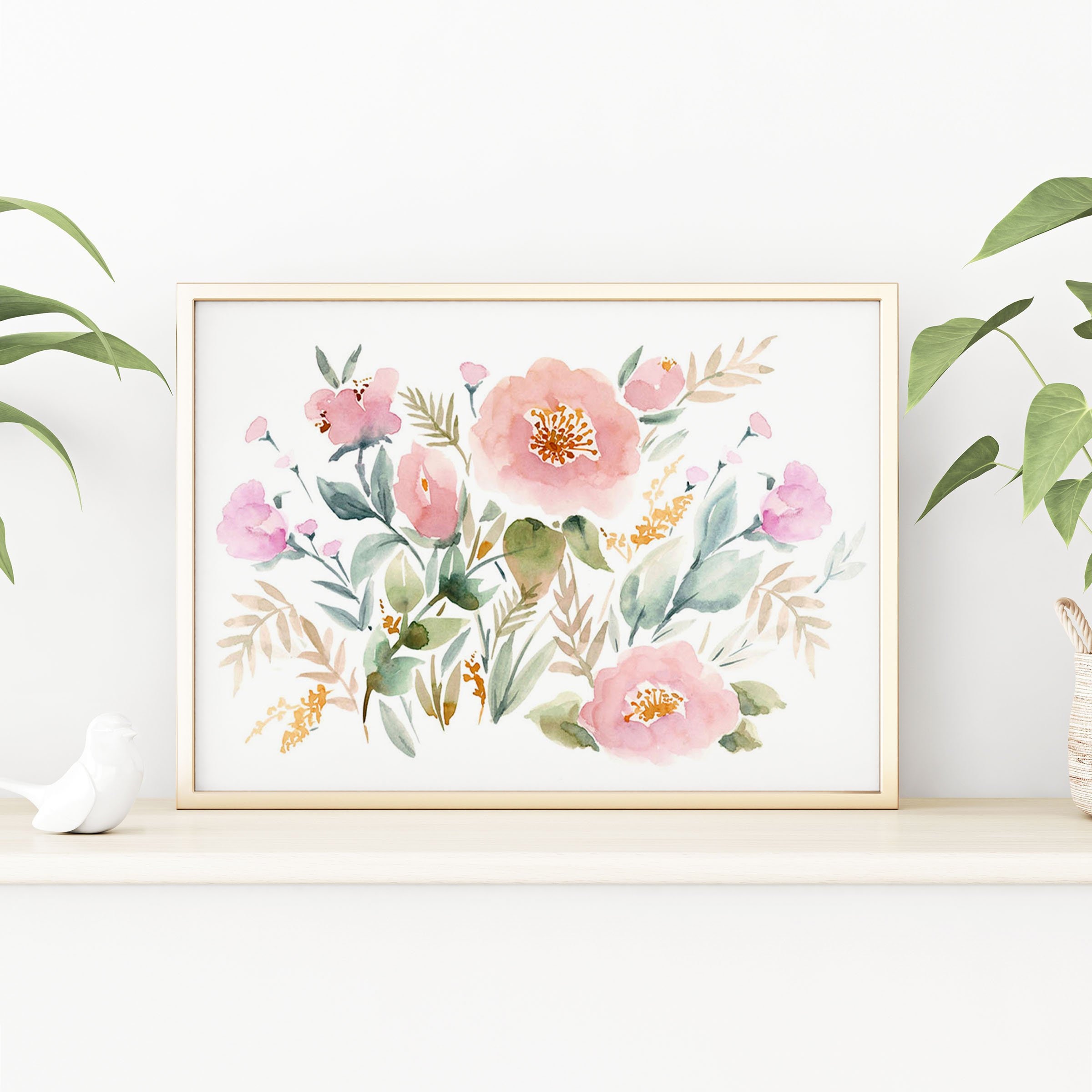 Giclée Watercolor Print Archival Art Frame Not