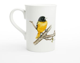 Oriole Bird 10oz Porcelain Slim Mug