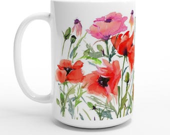 Poppy Garden 15oz Ceramic Mug