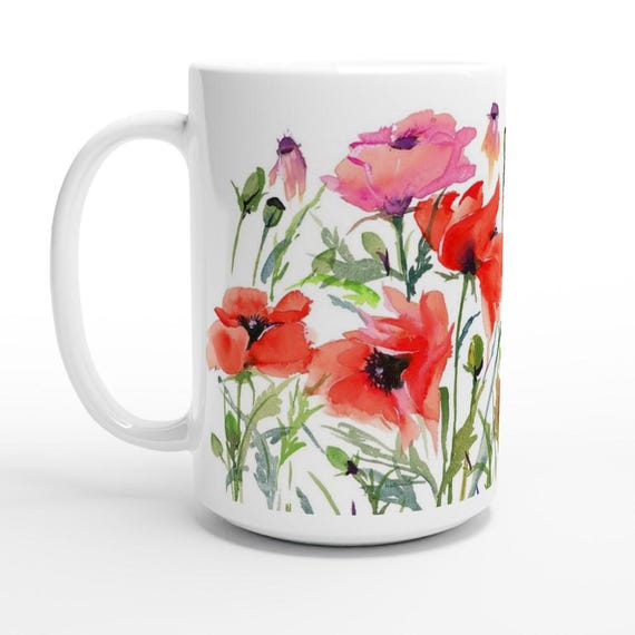 Poppy Garden 15oz Ceramic Mug