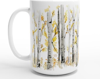 Birch Trees 15oz Ceramic Mug