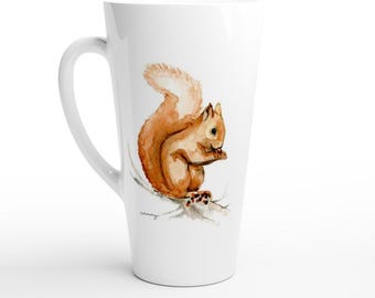 Cute Squirrel 17oz Ceramic Latte Mug