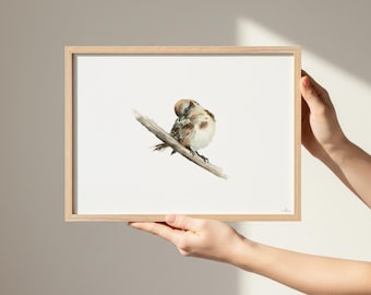 Sparrow Bird, Wooden Framed Art Print With Museum-Quality Matte Paper