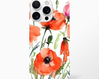 Poppy Garden Slim Phone Case