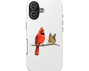 iPhone17 case | Cardinal and Monarch Butterfly