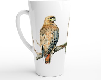 Red Tailed Hawk 17oz Ceramic Latte Mug
