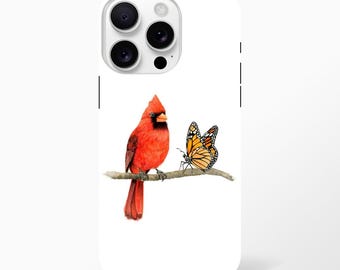 Red Cardinal and Monarch Butterfly Tough Case