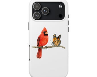 Cardinal & Monarch Butterfly | Tough Case