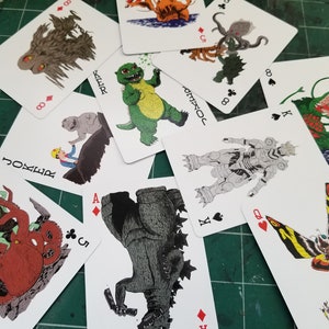 DIE, KAIJU! Custom deck of kaiju playing cards