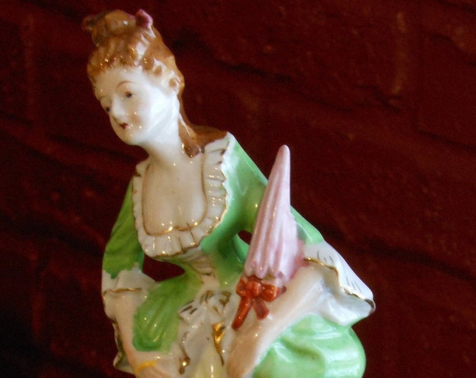 French Colonial Woman Vintage Figurine