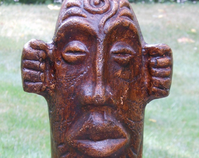 Tall African or South Pacific Faux Wood Figure