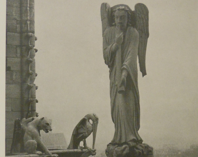 Angel Atop Notre Dame. Photoengraving by Andre Kertesz