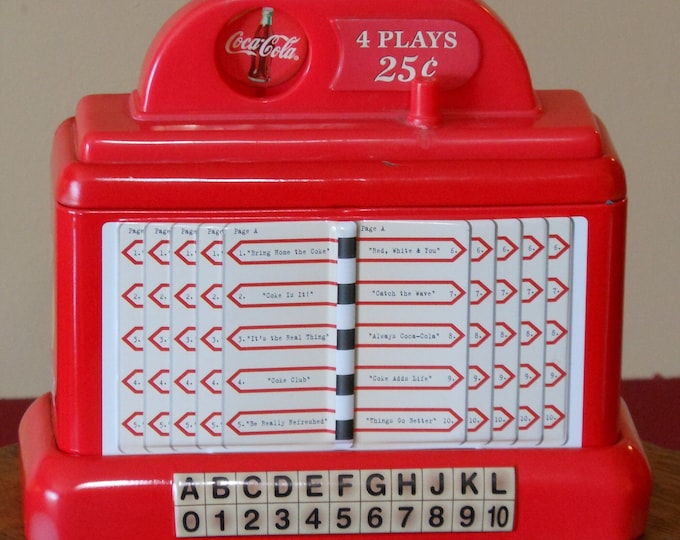 Vintage Coca-Cola Tin Jukebox Coin Bank