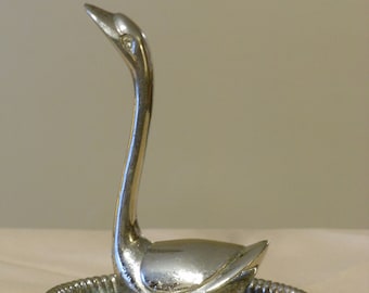 Silver Plated Swan Jewelry Holder