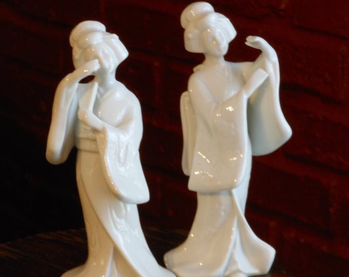 A Pair of Homco Chine de Blanc Geishas