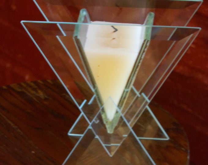 Triangular Geometrical Glass Votive Candle