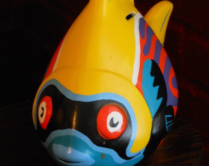 Mayabella Yucatan Hand Painted Fish Bank