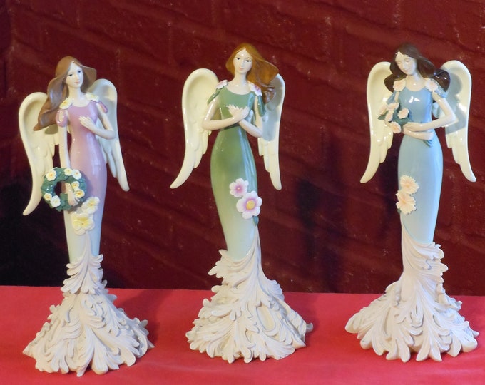 Set of Three Lenox "Hope of Spring" Angels