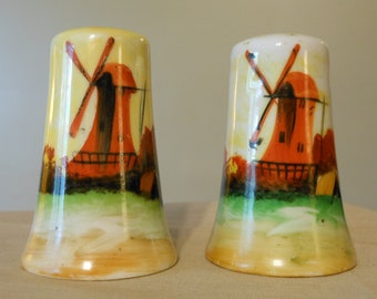Vintage Windmill Salt & Pepper Shakers