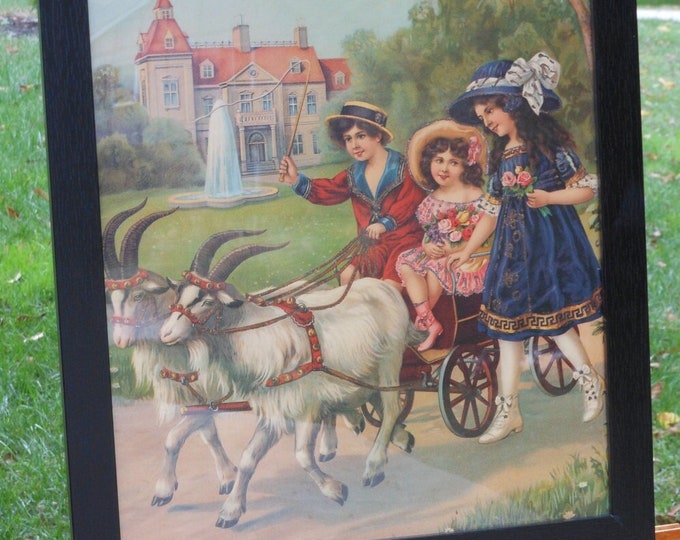 The Outing Circa 1900s Lithograph in New Frame