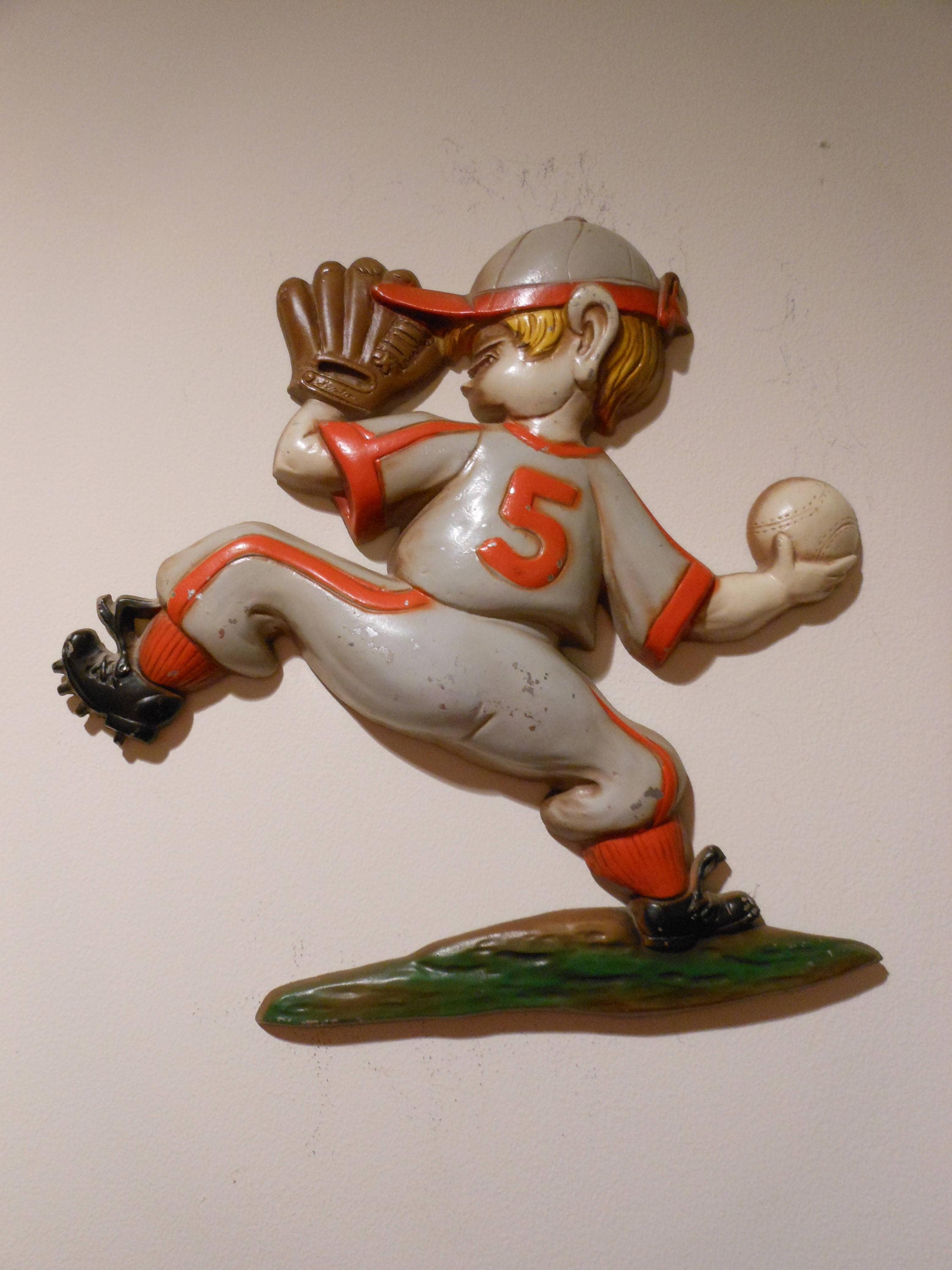 Set of Three Sexton Cast Iron Baseball Figures (1970)