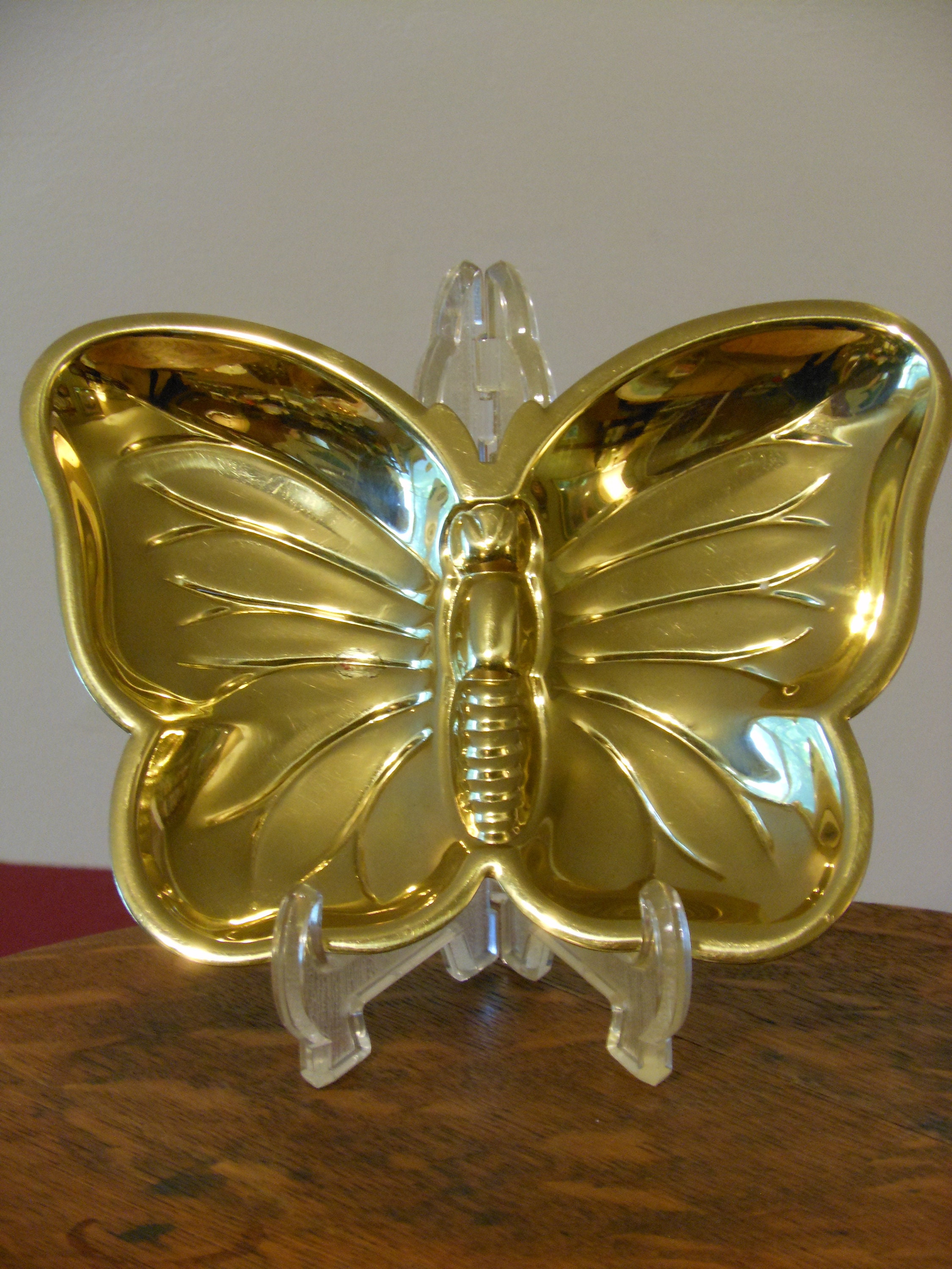 Brass Vintage Butterfly Trinket/Candy Dish