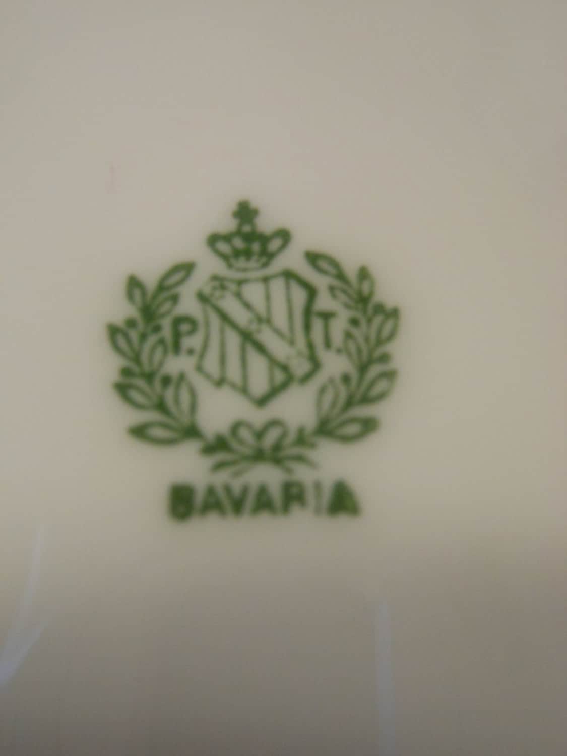 Antique P.T. Bavaria Hand Painted, Signed and Dated German Porcelain