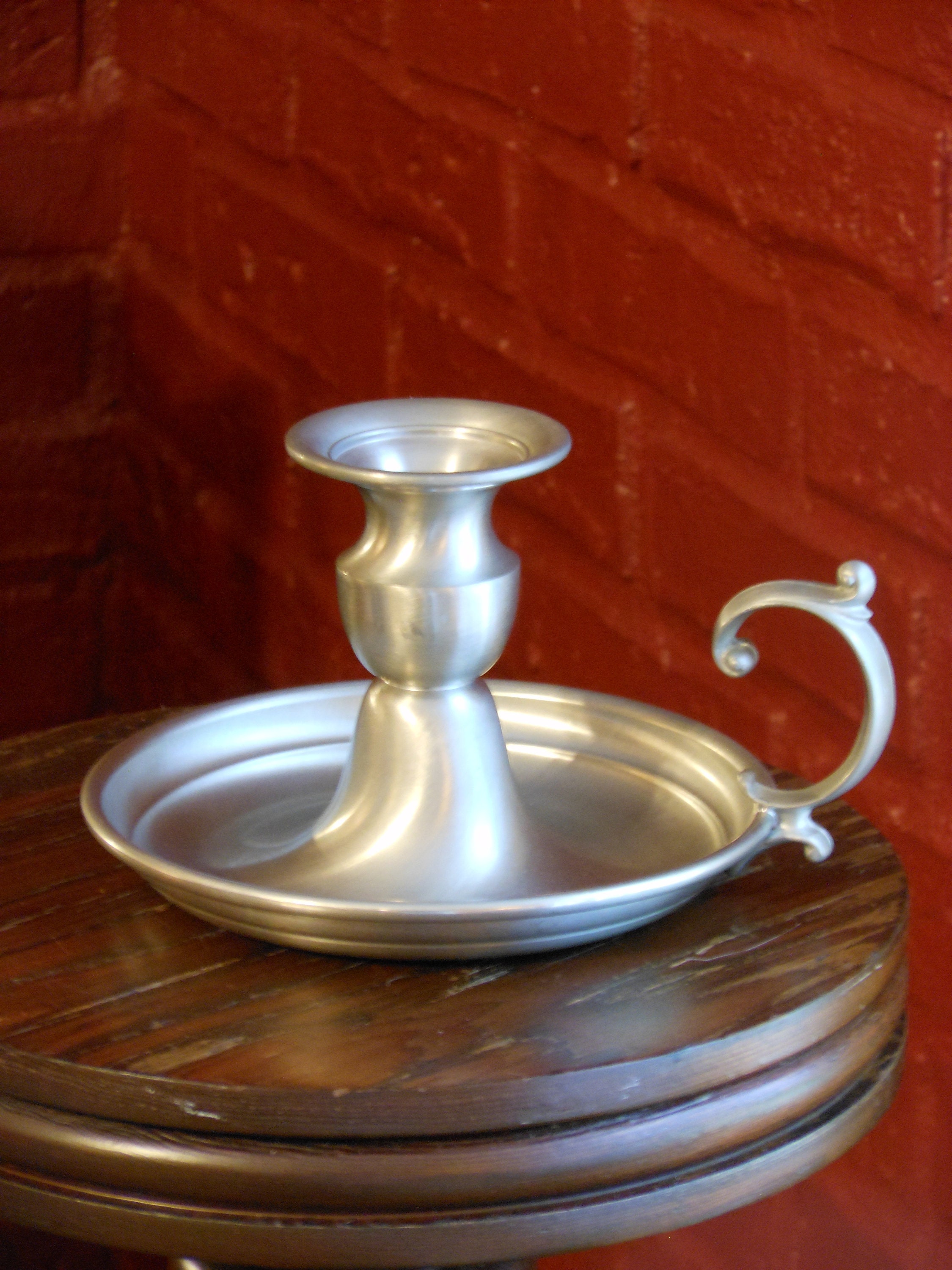 Vintage Pewter Candle Holder