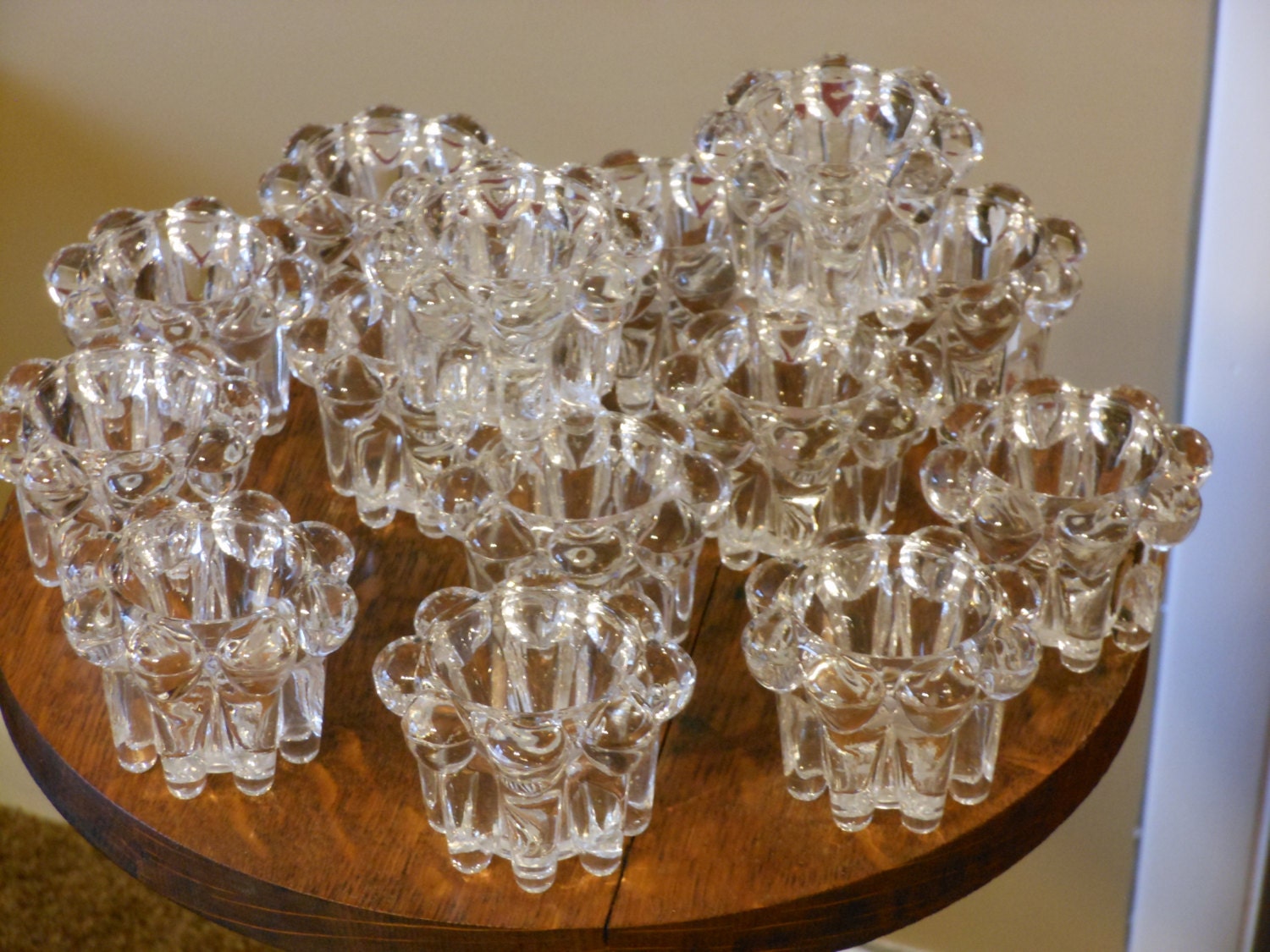 14 Fluted Glass Votive Candle Holders