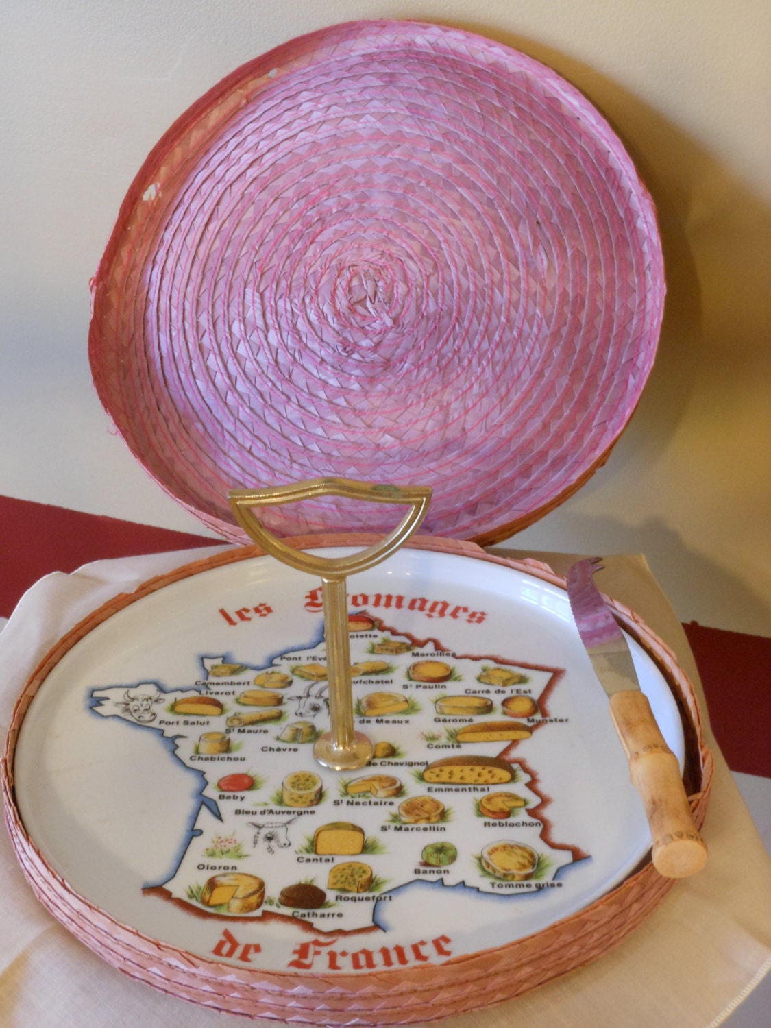 Authentic Porcelain French Complete Cheese Plate Set