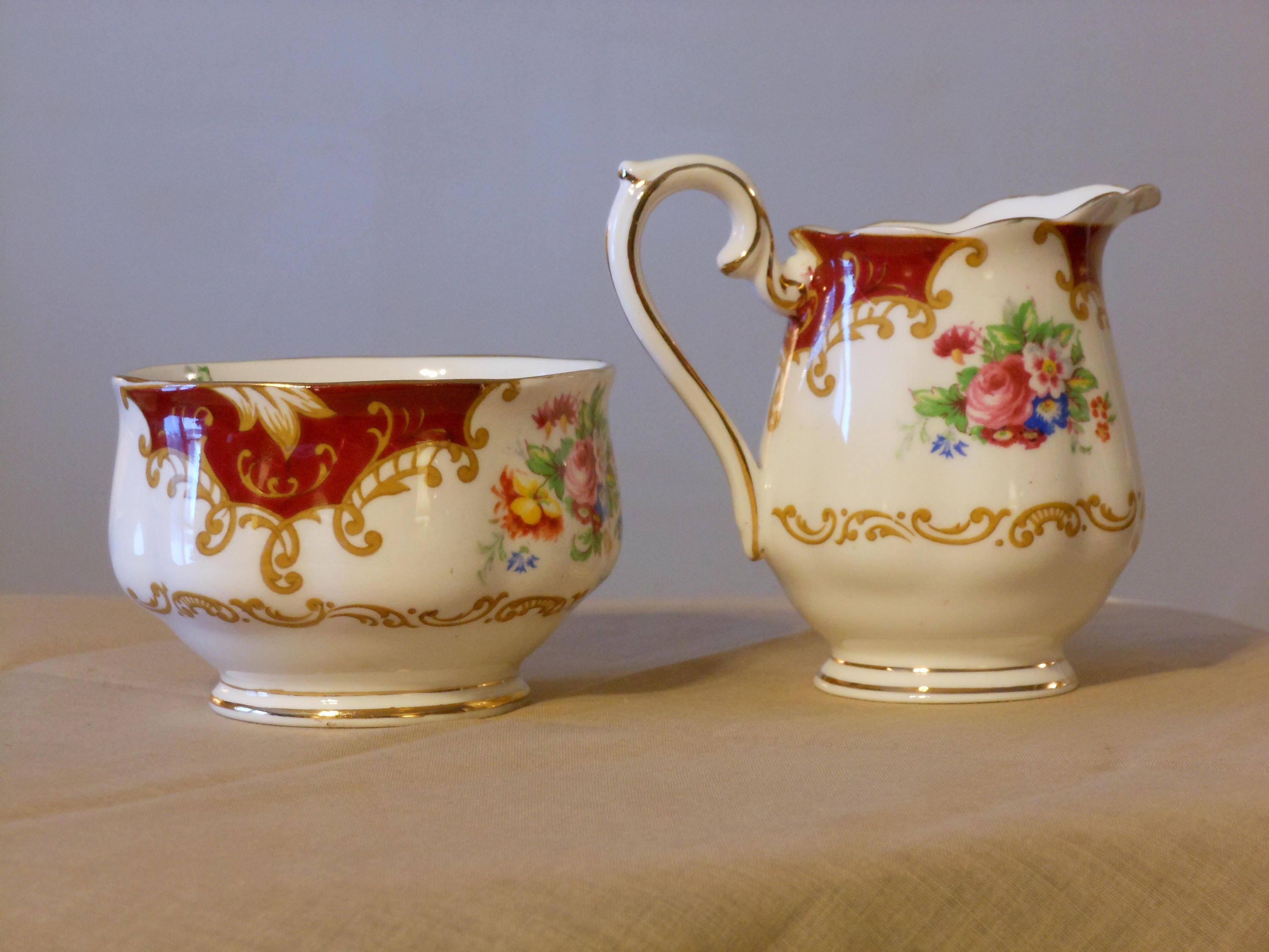 Royal Albert Canterbury Bone China Sugar & Creamer Set
