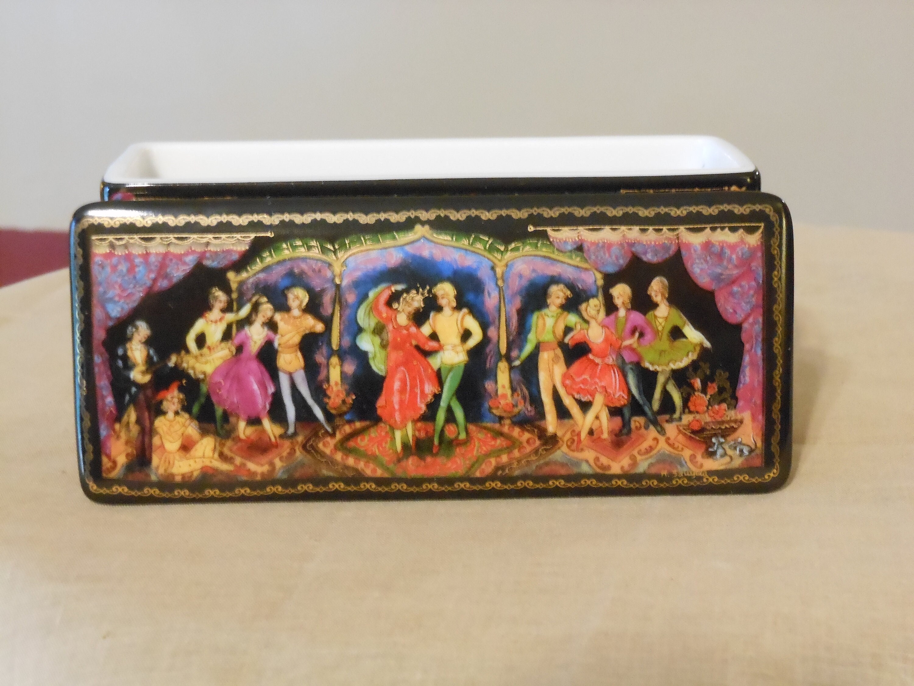 Russian Porcelain Music Box