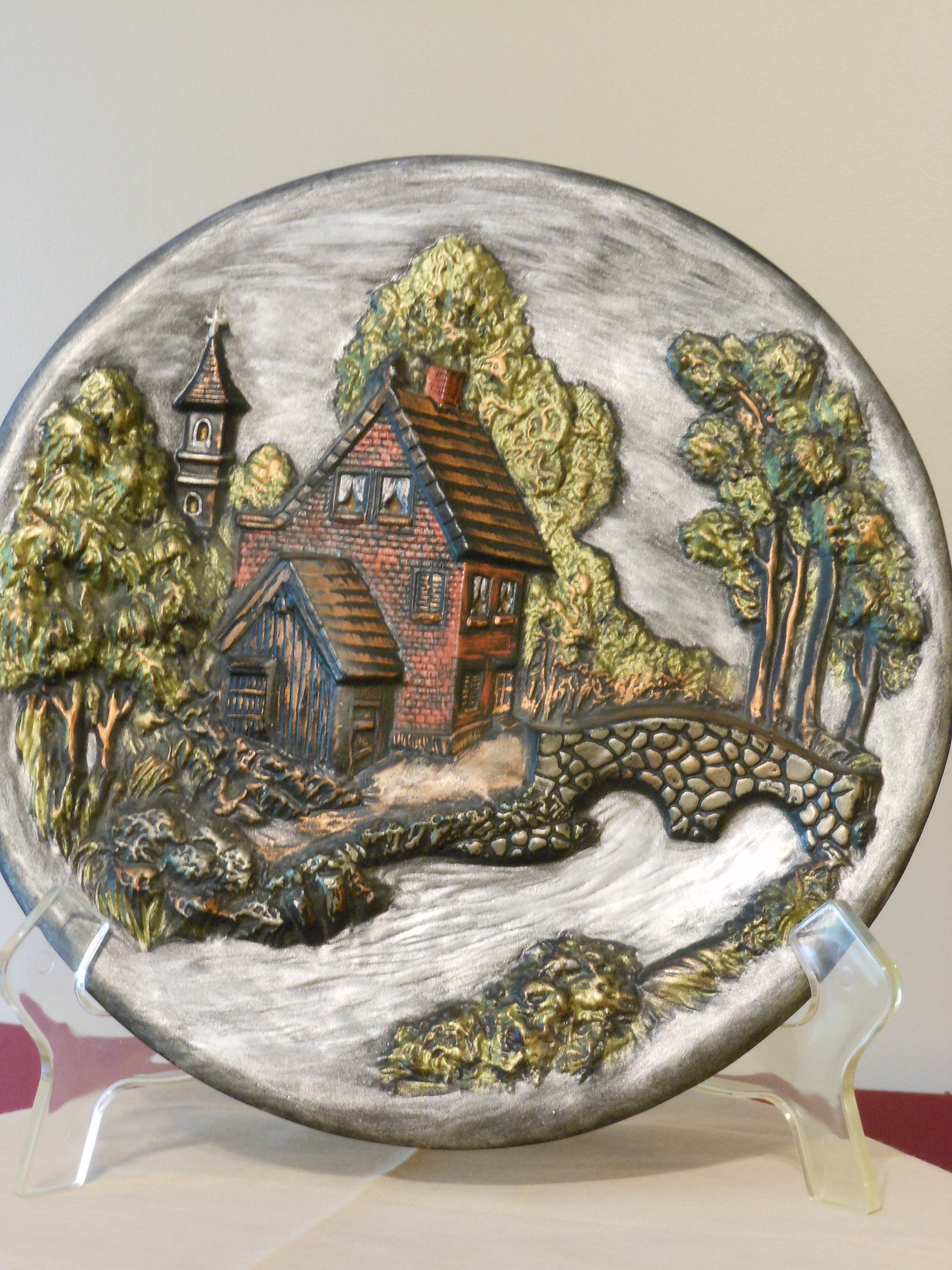 Vintage Hand Painted Plate Mold