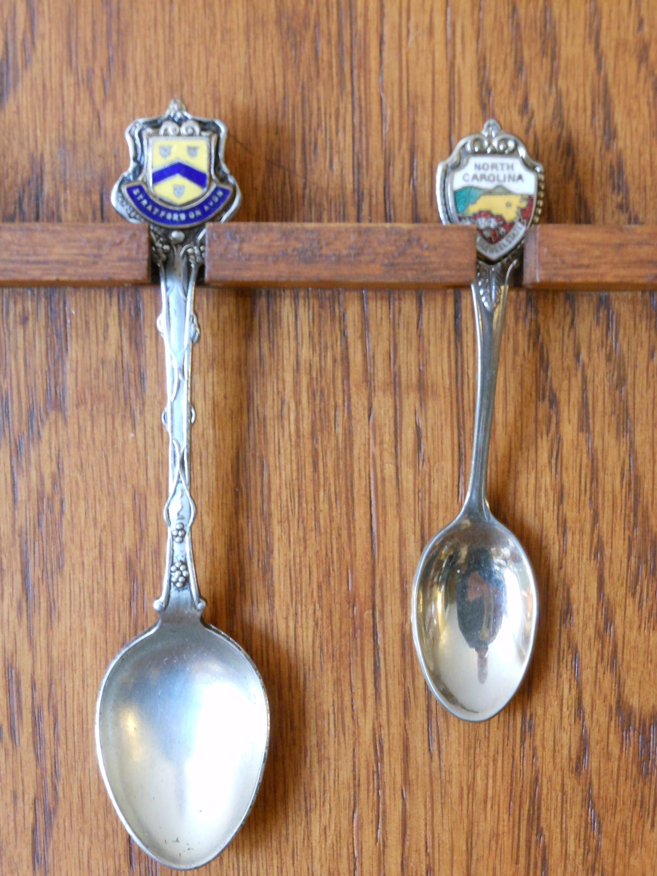 Collectible Spoons and Wooden, Hanging Display