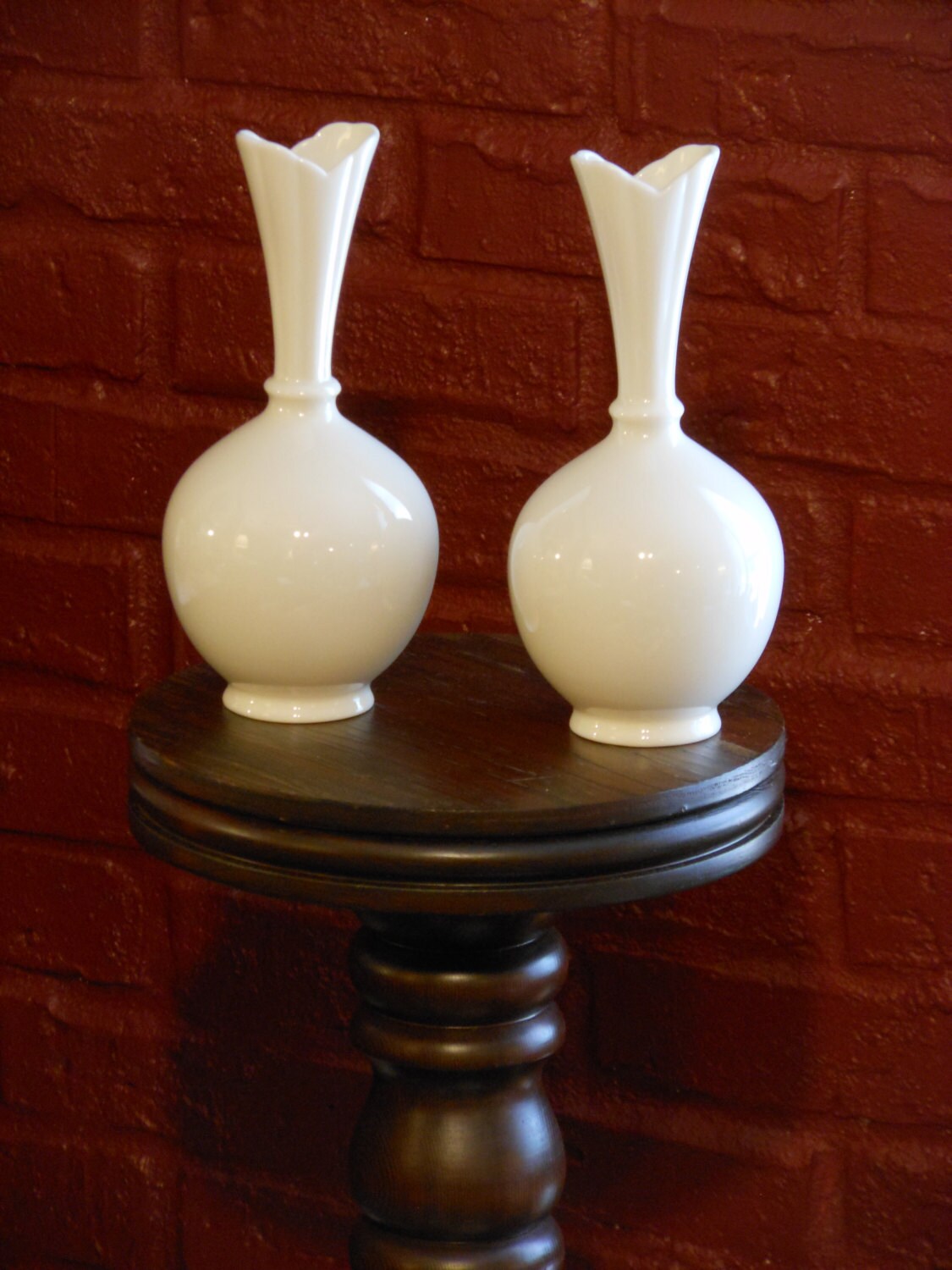 A Matching Pair of Lenox BulbShaped Bud Vases