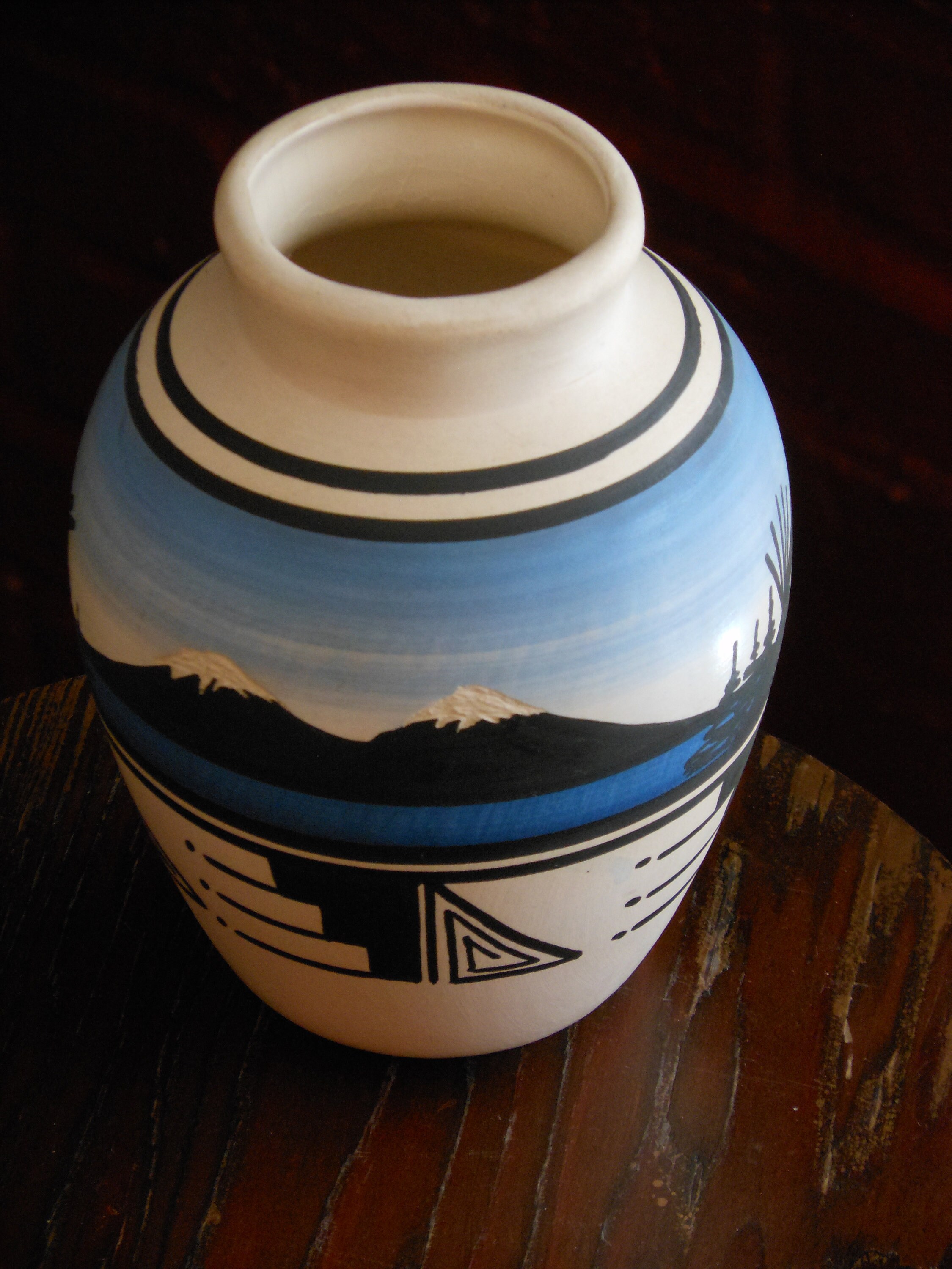 Vintage Navajo Signed Pottery Vase