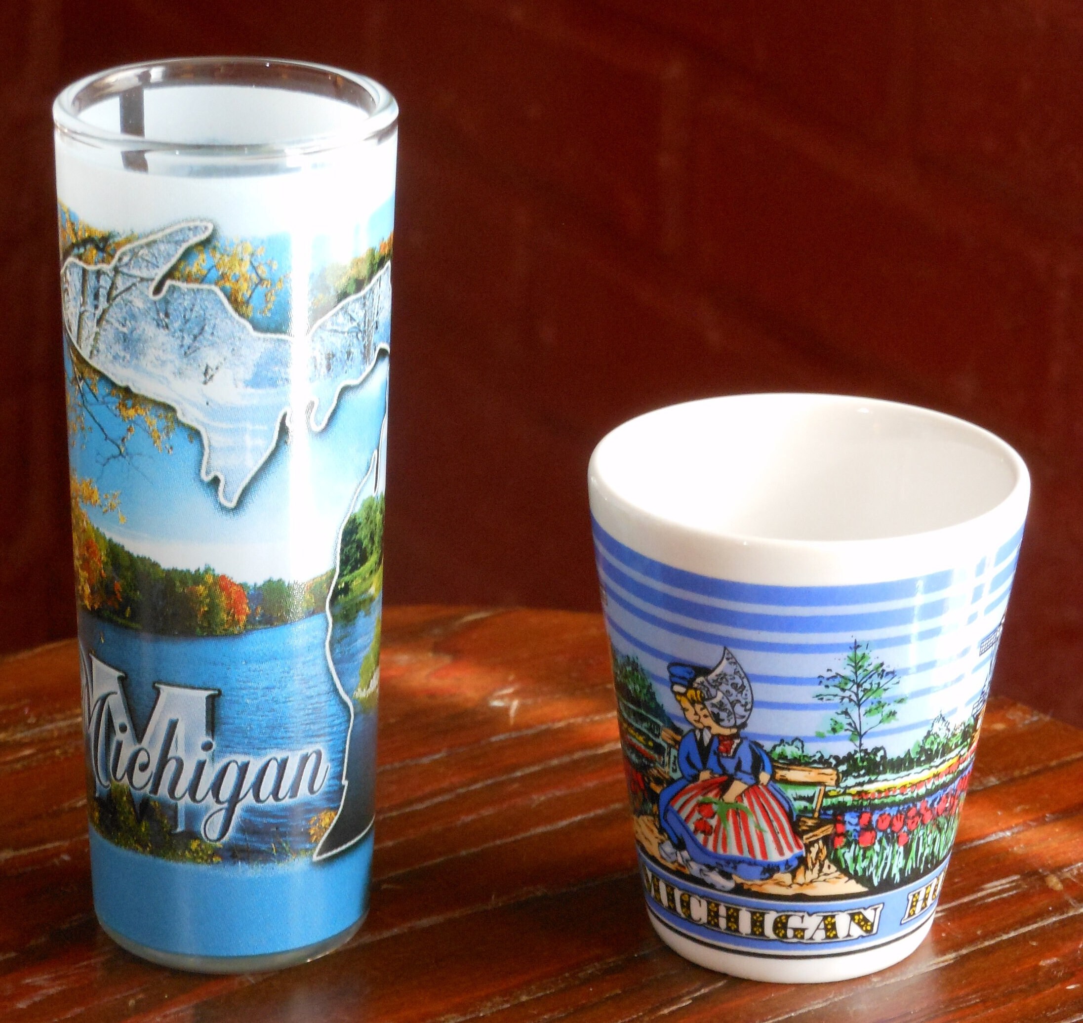 Two Michigan Shot Glasses