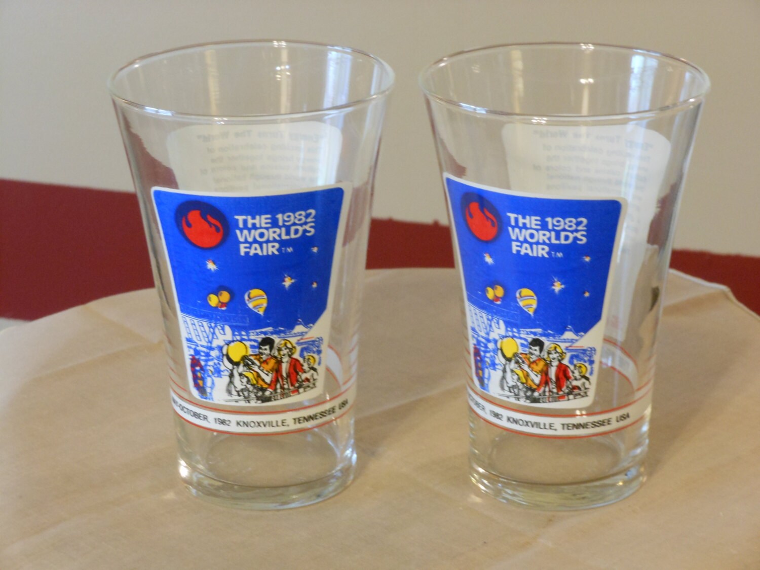 Knoxville, Tennessee 1982 World's Fair Glasses