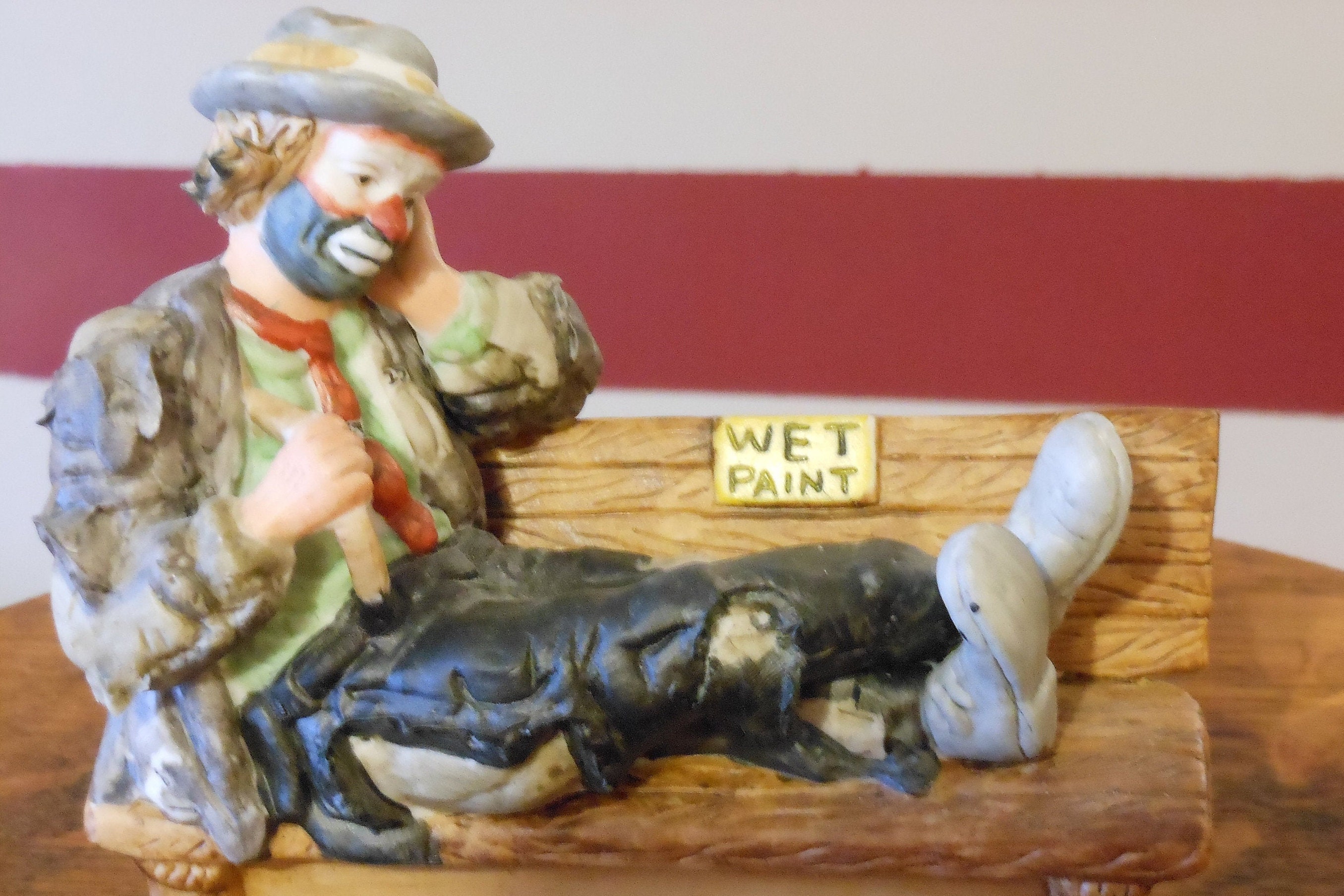 Flambro Emmett Kelly Jr Miniature Collection Clown Figurine Flambro Emmett Kelly Jr Miniature Collection Clown Figurine