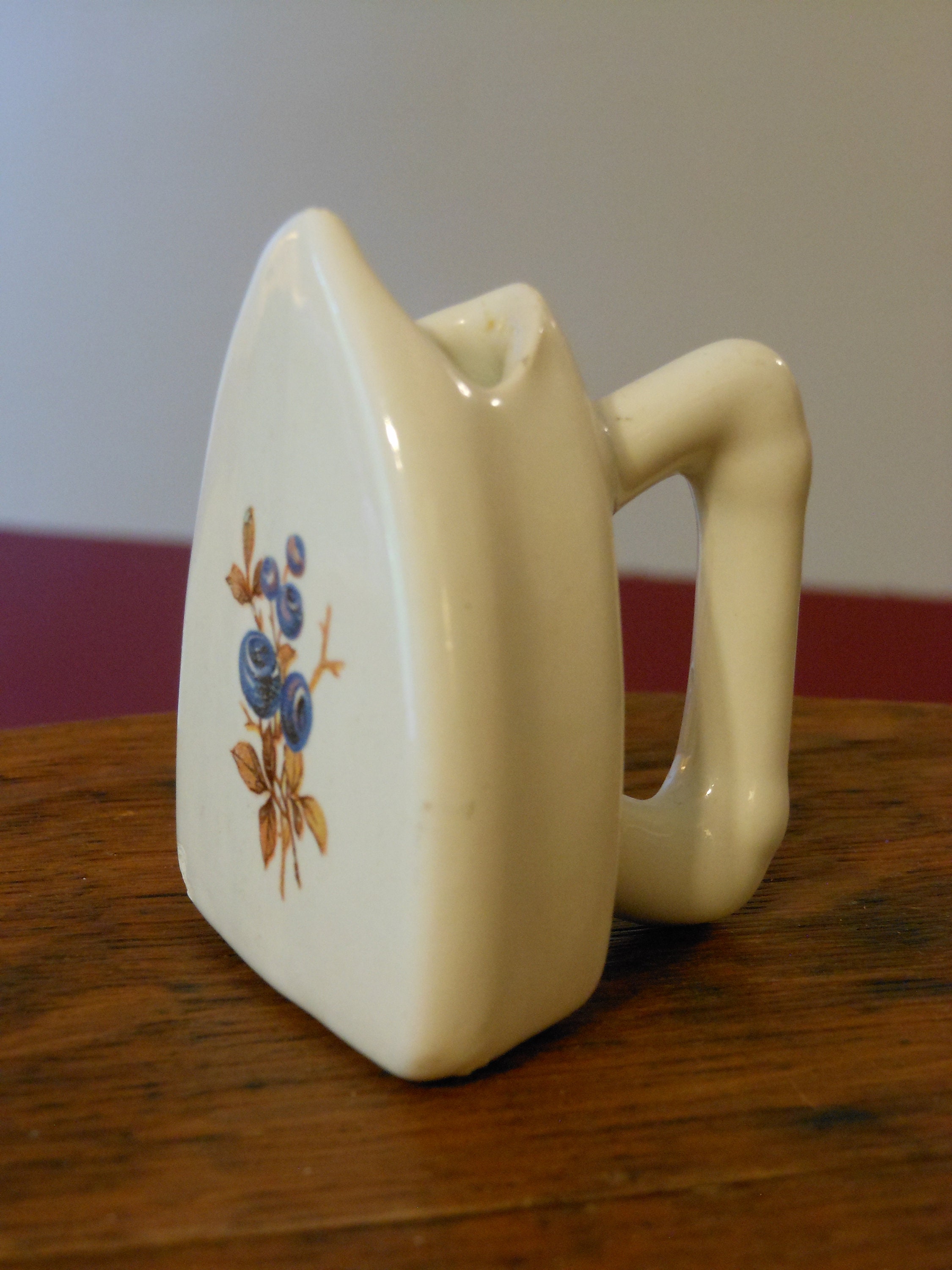 Vintage Ceramic Iron Toothpick Holder