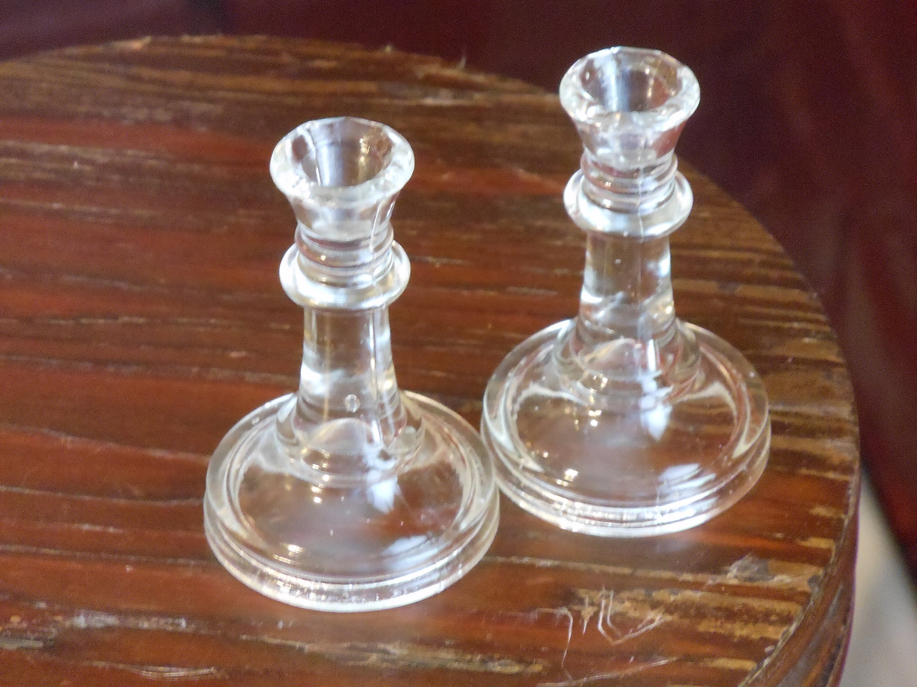 Small Clear Glass Candle Holders